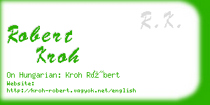 robert kroh business card